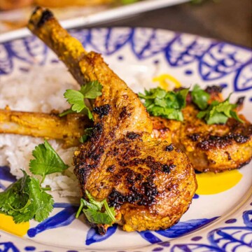 Lamb Chops with Spiced Yogurt Marinade