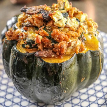 Stuffed Acorn Squash - Chicken and Mushrooms