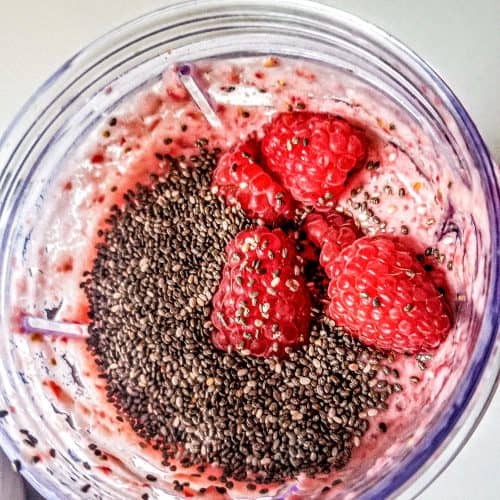 4 Ingredient Strawberry Raspberry Smoothie