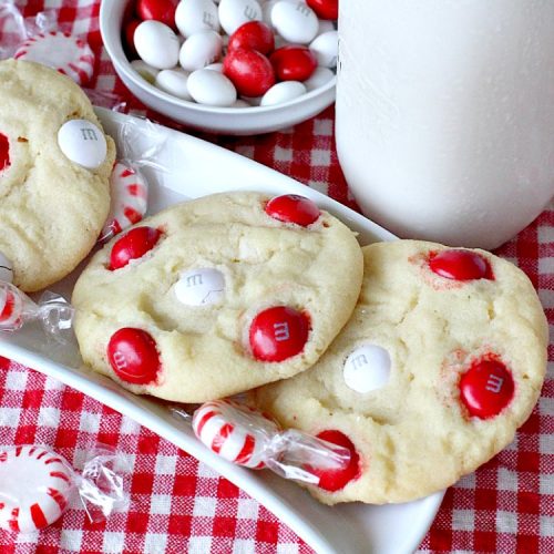 Peppermint M&M Cookies