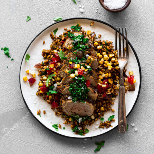 Chimichurri Air Fryer Pork Tenderloin