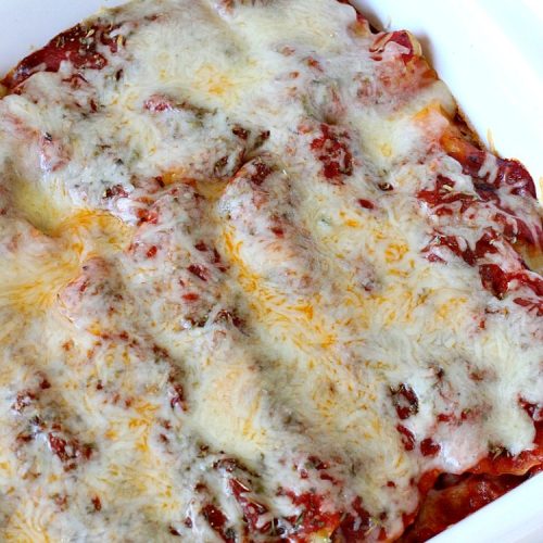 Easy Sausage Manicotti
