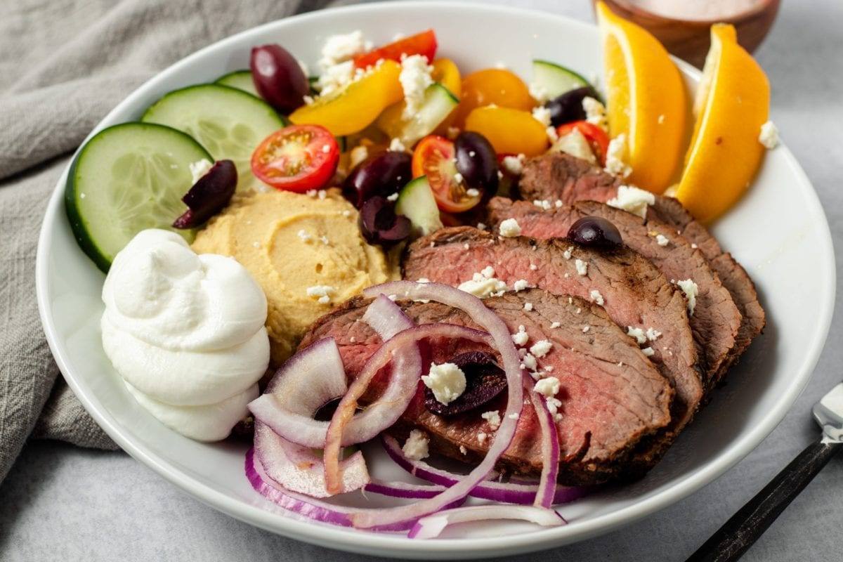 Mediterranean Tri-Tip Steak Bowl