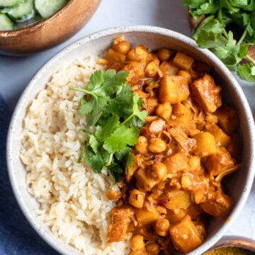 Butter Chickpeas, Jackfruit and Potatoes