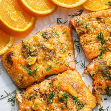Air Fryer Orange and Ginger Glazed Salmon