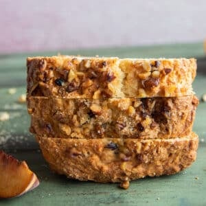 Peaches and Walnuts Quick Bread