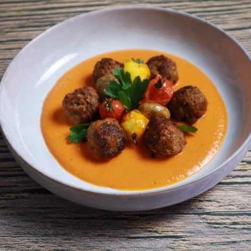 Vegan Plant-Based ‘Meatballs’ in Tomato Sauce