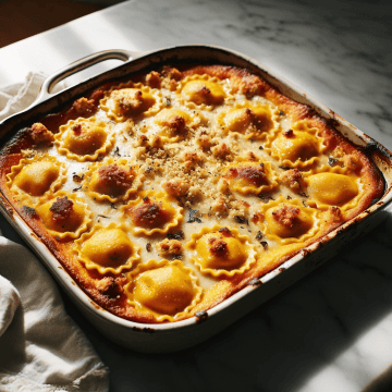 Butternut Squash Ravioli Bake Recipe for Thanksgiving