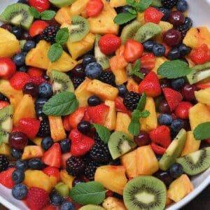 Delicious Fruit Salad with Honey Lime Dressing