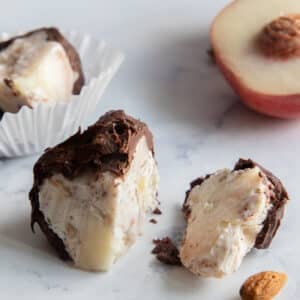 Frozen Peach and Almond Yogurt Clusters